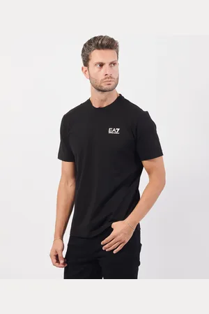EA7 T-shirt girocollo in cotone con logo