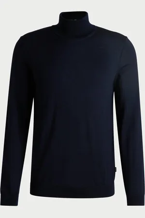 HUGO BOSS Maglione a collo alto uomo di in lana