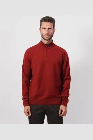 HUGO BOSS Maglione uomo con chiusura lampo corta
