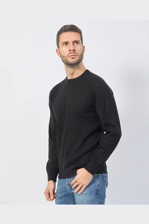 YES ZEE BY ESSENZA Maglione nero in girocollo misto lana