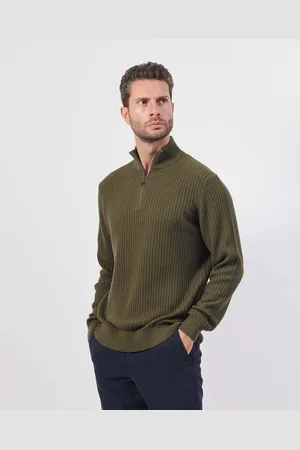 Bugatti Maglione uomo mezza zip nido d