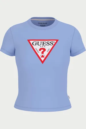 Guess T-shirt girocollo con logo triangolo