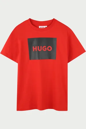 HUGO BOSS T-shirt bambino con logo sul davanti