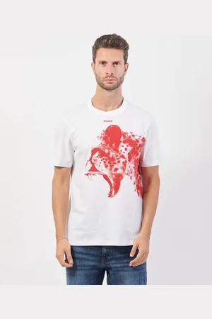 HUGO BOSS T-shirt uomo con grafica leopardo