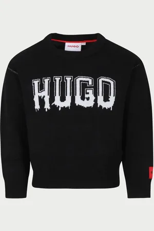 HUGO BOSS Maglione bambino girocollo con logo frontale