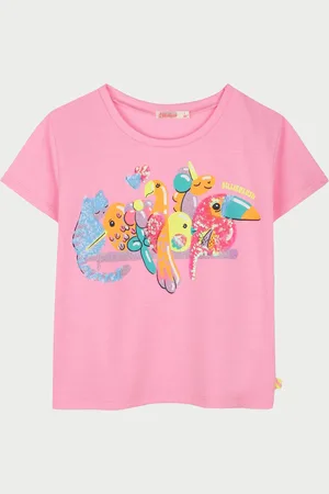 Billieblush T-shirt rosa con stampa fantasia