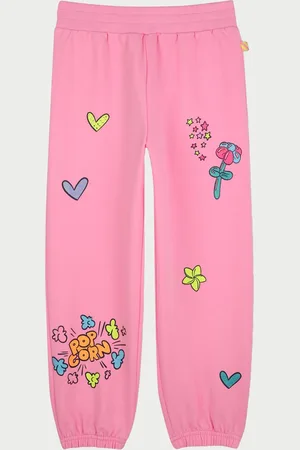 Billieblush Pantaloni rosa in cotone garzato