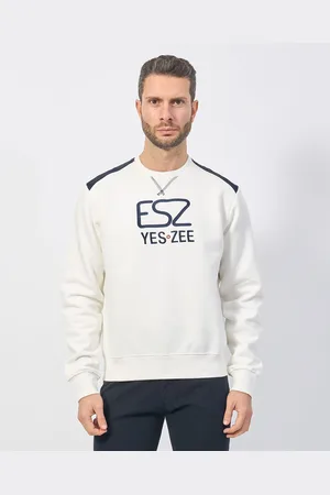 YES ZEE BY ESSENZA Felpa uomo con logo a contrasto