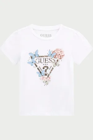 Guess T-shirt bambina con logo triangolo