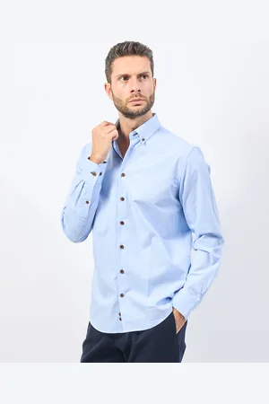 Bugatti Camicia uomo con bottoni a contrasto
