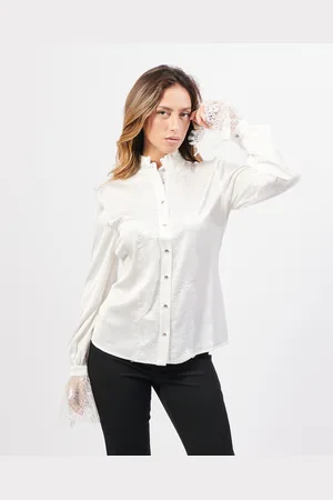 Fracomina Camicia donna con dettagli in pizzo