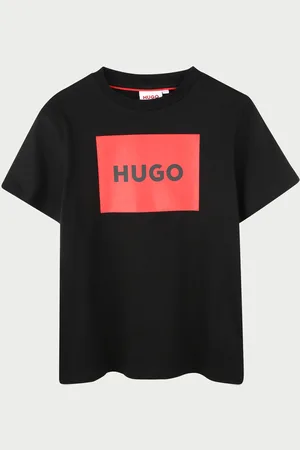 HUGO BOSS T-shirt bambino con logo sul davanti