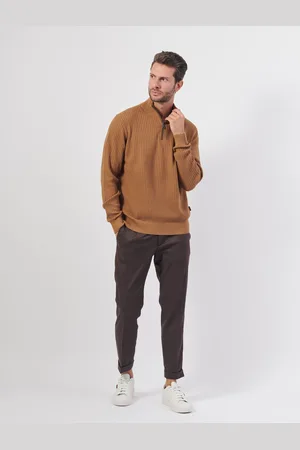 Bugatti Maglione uomo mezza zip nido d