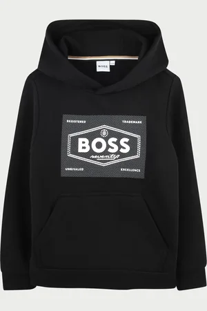 HUGO BOSS Felpa in pile per bambini con cappuccio