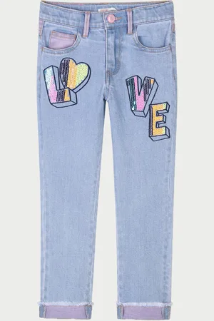 Billieblush Jeans bambina con stampa love