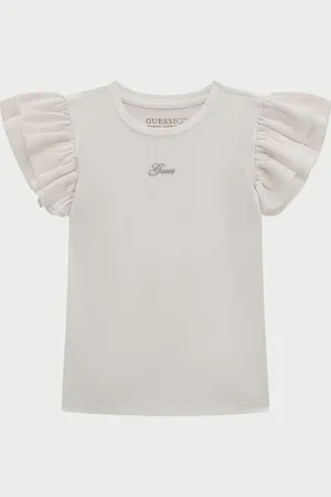 Guess T-shirt con rouches per bambine