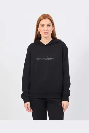 EA7 Felpa donna con cappuccio e logo