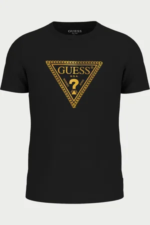 Guess T-shirt uomo con logo triangolo catena