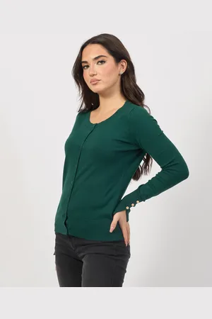 Settemezzo Cardigan donna girocollo con bottoni
