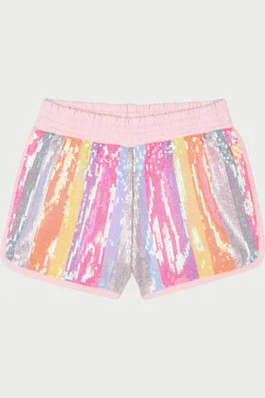Billieblush Shorts bambina a righe con paillettes