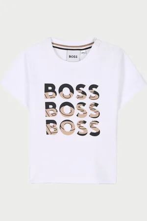 HUGO BOSS T-shirt bambino con logo ripetuto
