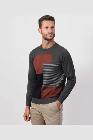 Settemezzo Maglione uomo a blocchi di colore