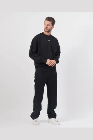 HUGO BOSS Felpa uomo girocollo in terry di cotone