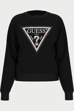 Guess Felpa girocollo Guss con logo triangolare