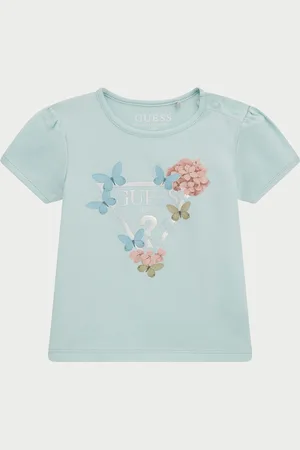 Guess T-shirt per neonati con logo triangolo floreale