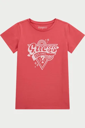 Guess T-shirt girocollo per bambine con stampa logo