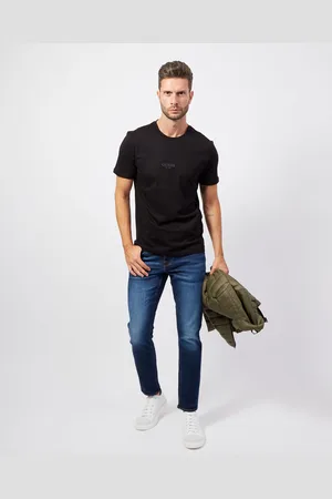 Guess T-shirt uomo in cotone con logo