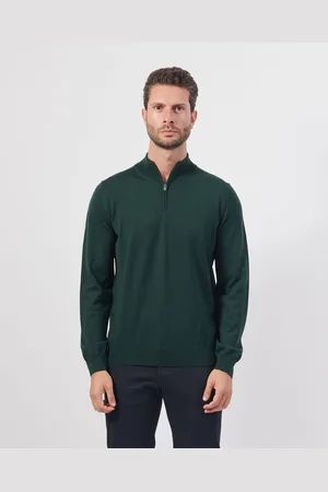 HUGO BOSS Maglione uomo con scollo a V e zip