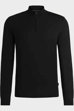 HUGO BOSS Maglione uomo con scollo a V e zip