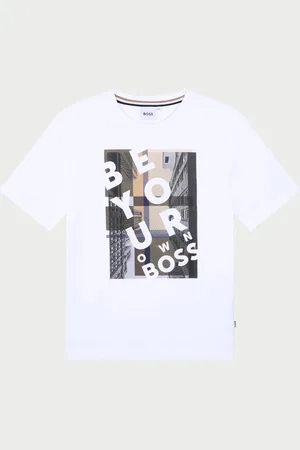 HUGO BOSS T-shirt bambini in cotone con stampa