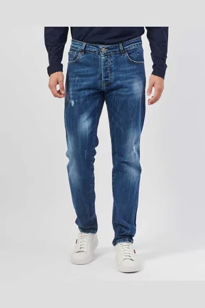 Settemezzo Jeans uomo 5 tasche con abrasioni
