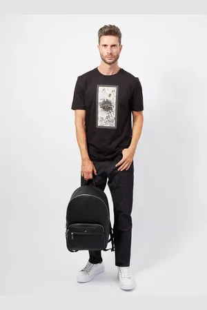HUGO BOSS T-shirt uomo in cotone con stampa nuova stagione