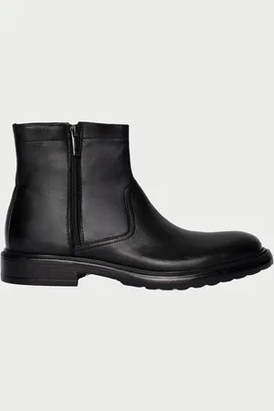 Exton Stivaletto con Zip Uomo Vitello Soft Nero