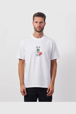HUGO BOSS T-shirt uomo girocollo con stampa tag