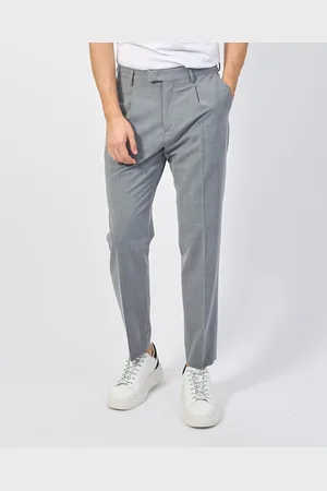 GAZZARRINI Pantaloni uomo in misto lana con pences