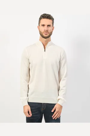HUGO BOSS Maglione uomo con scollo a V e zip
