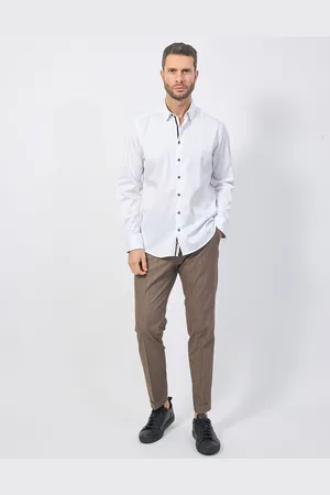 Bugatti Camicia uomo a tinta unita