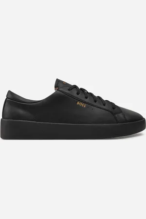 HUGO BOSS Sneakers uomo in pelle con logo laterale