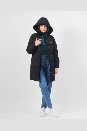 Guess Giubbotto donna nero con cappuccio