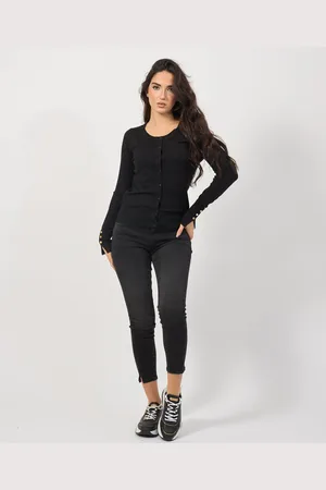 Settemezzo Cardigan donna girocollo con bottoni