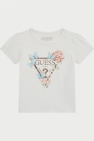 Guess T-shirt per neonati con logo triangolo floreale