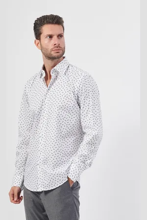 HUGO BOSS Camicia uomo in cotone elasticizzato