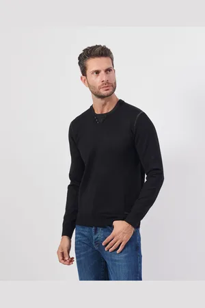Settemezzo Maglione uomo girocollo con bottoni
