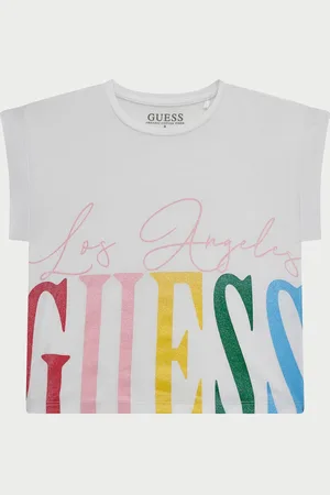Guess T-shirt girocollo per bambine con stampa colorata