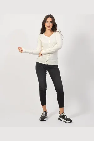 Settemezzo Cardigan donna girocollo con bottoni
