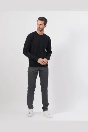 HUGO BOSS Maglione uomo girocollo in lana con logo